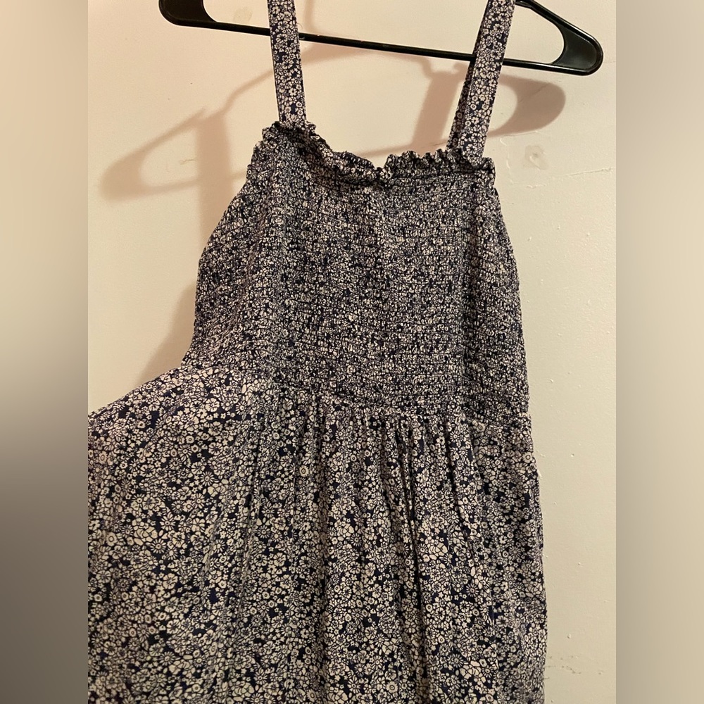 Navy Blue Floral Maxi Dress